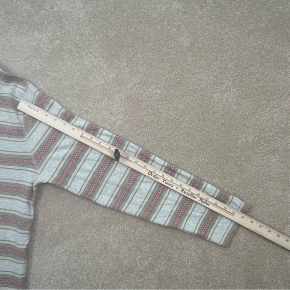 Lucky Brand Knit Wear Hoodie Large Gray & Red Stripe Pullover Casual Preppy Men - Picture 13 of 15